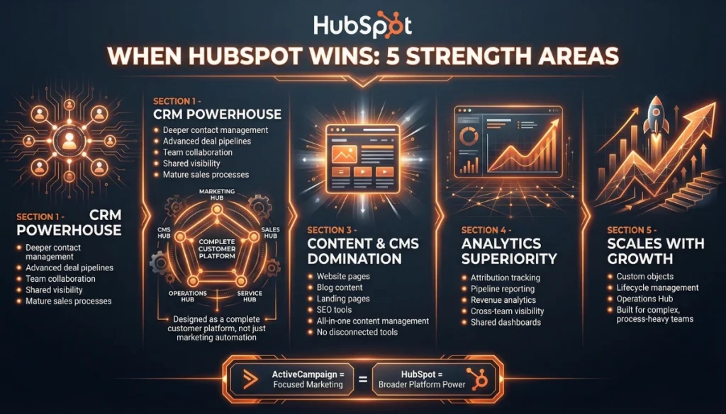 The strength areas of HubSpot