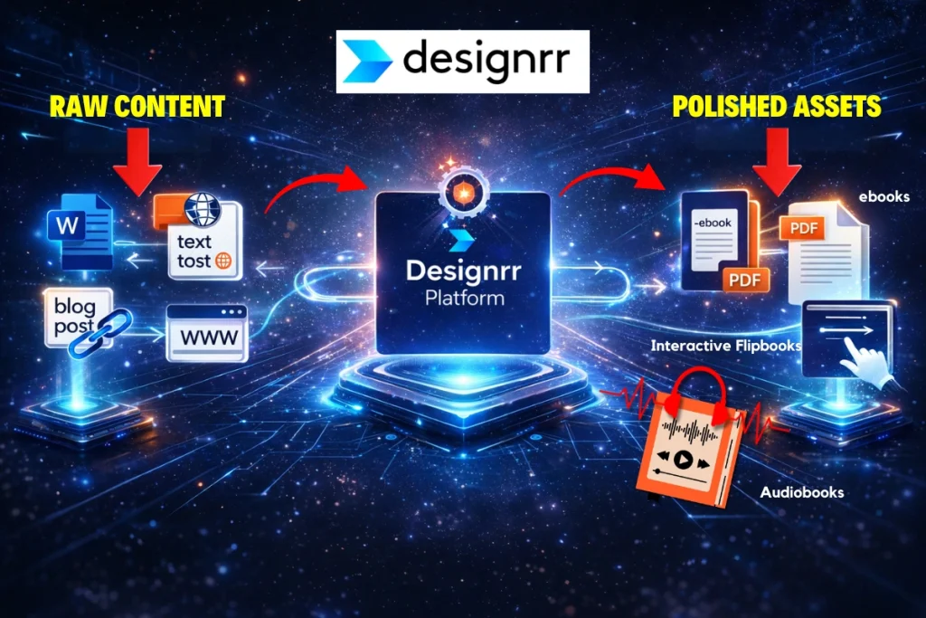 Infographic showing what Designrr can do