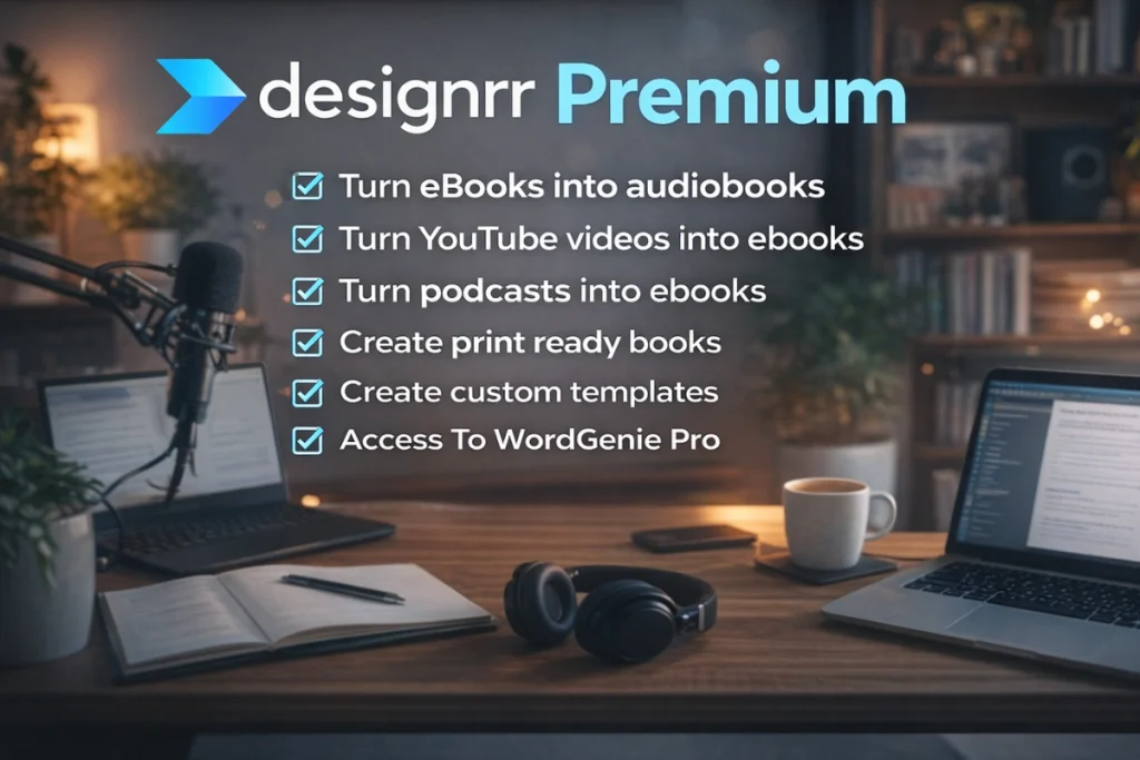 The benefits of the Designrr Premium plan